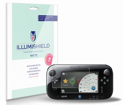 iLLumiShield Matte Screen Protector Compatible with Nintendo Wii U Gamepad (3-Pack) Anti-Glare Shield Anti-Bubble and Anti-Fingerprint PET Film product image