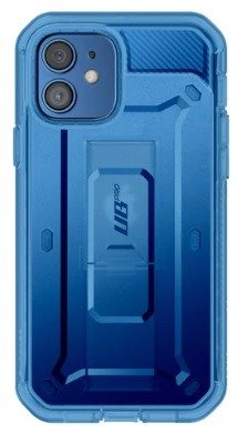 SUPCASE for iPhone 12 Case / iPhone 12 Pro Case with Screen Protector (Unicorn Beetle Pro), [Built-in Stand & Belt-Clip] Full-Body Rugged Protective Phone Case for iPhone 12 / 12 Pro 6.1 inch, Cerulean product image