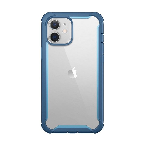 i-Blason Ares Case for iPhone 12, iPhone 12 Pro 6.1 Inch (2020 Release), Dual Layer Rugged Clear Bumper Case with Built-in Screen Protector (Blue) product image