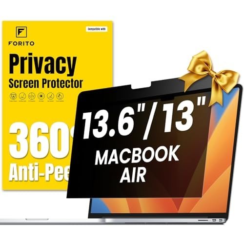 F FORITO 360° Privacy Screen Protector for MacBook Air 13.6 inch (M2/M3, A2681/A3113) product image