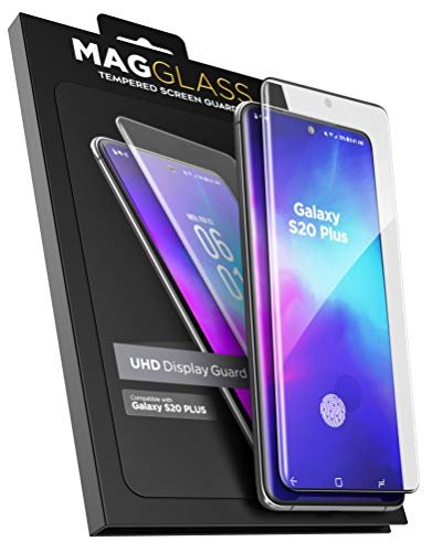 magglass Samsung Galaxy S20 Plus Tempered Glass Screen Protector with In Screen Fingerprint Sensor - Anti Bubble UHD Clear Scratch Resistant Display Guard (Case Compatible) product image