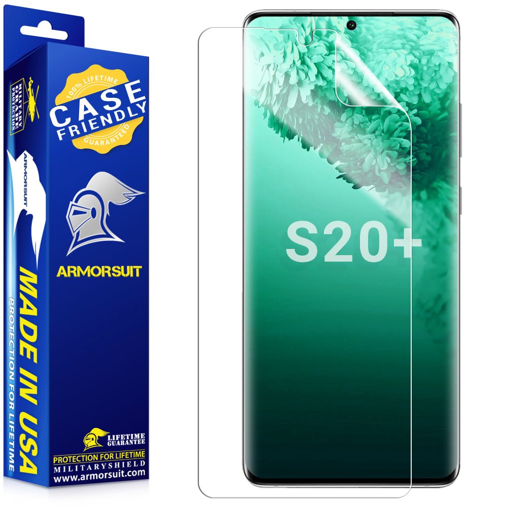 ArmorSuit [2 Pack] MilitaryShield Screen Protector Designed For Samsung Galaxy S20 Plus/Galaxy S20+ 5G (6.7"), Case Friendly, Ultrasonic Fingerprint Compatible, Anti-Bubble HD Clear Film product image