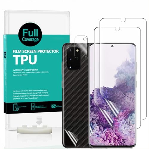 Ibywind For Samsung Galaxy S20+ (2 Pcs) Screen Protector, Flexible TPU Film, With 1Pc Camera Lens Protector, 1Pc Back Film, Bubble Free, Easy Installation, HD Clear, Self-Healing product image