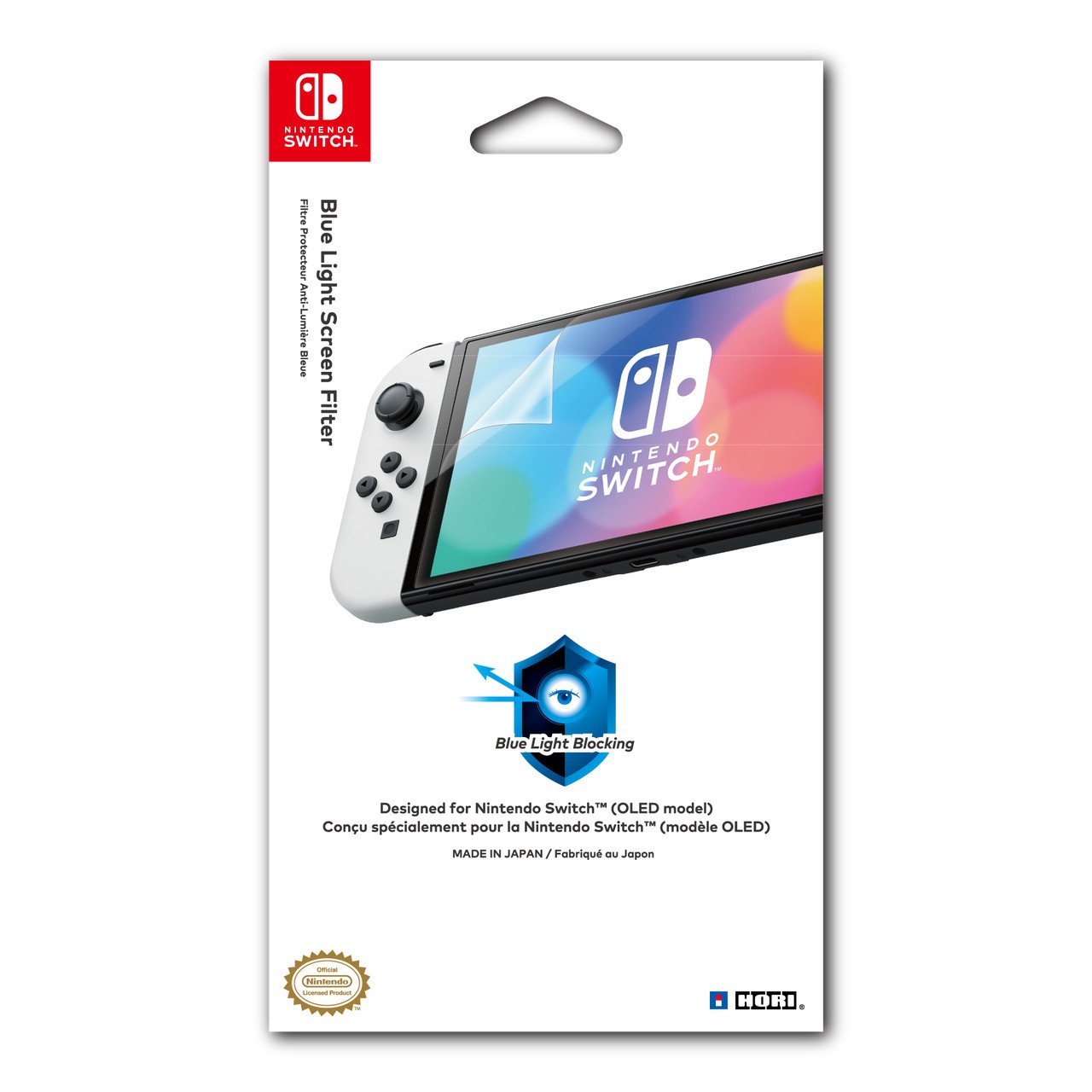 HORI Blue Light Screen Protective Filter for Nintendo Switch (OLED Model) - Officially Licensed by Nintendo product image