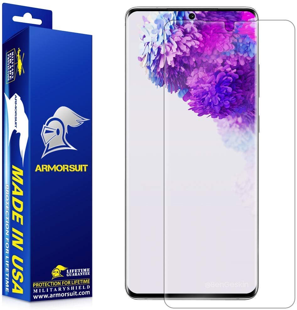 [2 Pack] MilitaryShield Screen Protector Designed For Samsung Galaxy S20 / S20 5G (6.2")(Case Friendly) Ultrasonic Fingerprint Compatible Anti-Bubble HD Clear Film product image