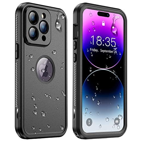 Temdan Compatible with iPhone 14 Pro Max Case Waterproof, Built-in Screen & Camera Protector, IP68 Underwater Full Body 14FT Military Dropproof Shockproof Phone Case 6.7", Blue/Clear product image