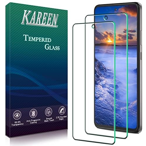KAREEN [2 Pack] Screen Protector for Motorola Moto One 5G Ace, One 5G UW Ace, Moto G 5G Tempered Glass, Anti Scratch, Bubble Free, HD Clear, Case Friendly, 9H Hardness product image