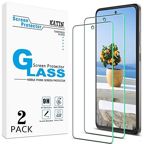 KATIN [2-Pack] Screen Protector For Motorola Moto One 5G Ace, Moto G 5G Tempered Glass, Bubble Free, Anti Scratch, 9H Hardness, Case Friendly product image