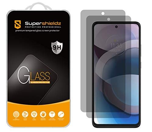 (2 Pack) Supershieldz Designed for Motorola (One 5G Ace) / One 5G UW Ace/Moto G 5G (2020 Model) [Privacy] Anti Spy Tempered Glass Screen Protector, Anti Scratch, Bubble Free product image