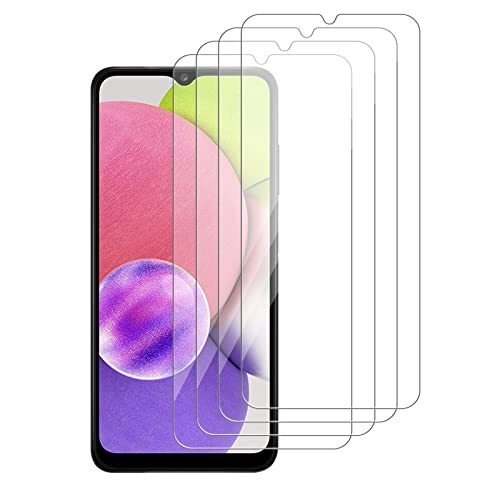 [4 Pack] iCsapr Glass Screen Protector Compatible for Samsung Galaxy A03s /Galaxy A03 Core /Galaxy A03[9H Hardness]-HD Screen Tempered Glass, Scratch Resistant, Easy Install [Case Friendly][Bubble Free] product image
