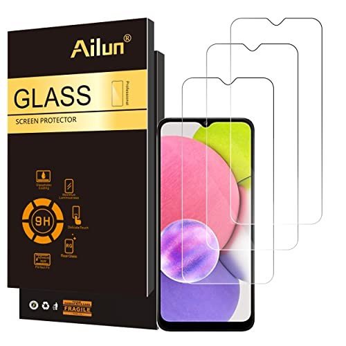 Ailun Glass Screen Protector for Galaxy A03s/A02/A02s 3Pack Tempered Glass 0.33mm Ultra Clear Anti-Scratch Case Friendly product image