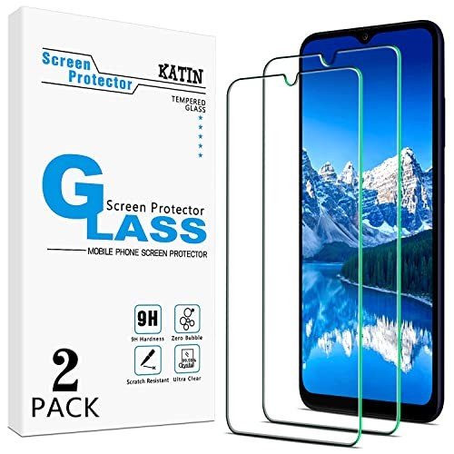 KATIN [2-Pack] Screen Protector For Samsung Galaxy A03s, Galaxy A03 Tempered Glass Anti Scratch, Bubble Free, 9H Hardness, Easy to Install, Case Friendly product image