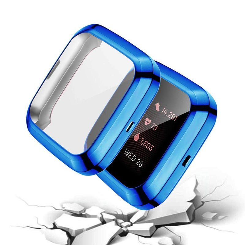 RICHONE [6-Pack] Screen Protector Case Compatible with Fitbit Versa 2 Smartwatch, All-Around TPU Plated Protective Cover, Scratch Resistant Bumper Shell (6 Colors) product image