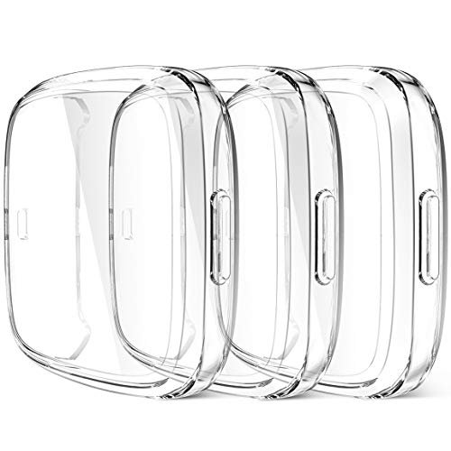Maledan 3-Pack Screen Protector Case Compatible with Fitbit Versa 2, Ultra-Thin Clear TPU Full Protective Bumper Cover, Scratch Resistant (Clear x3) product image