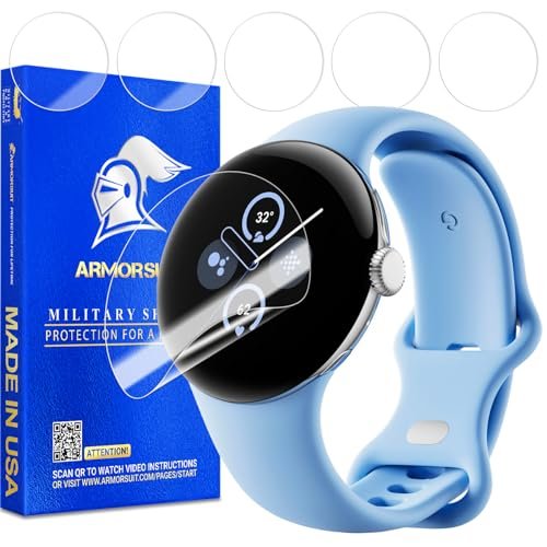ArmorSuit for Google Pixel Watch 2/Pixel Watch Screen Protector (6 Pack) MilitaryShield HD Clear Film - Made in USA product image