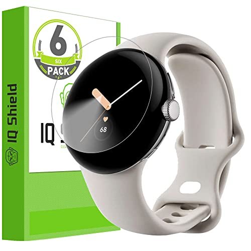IQShield Screen Protector Compatible with Google Pixel Watch 2 (2023) / Google Pixel Watch (6-Pack)(Upgraded Version 2) Anti-Bubble Clear TPU Film product image