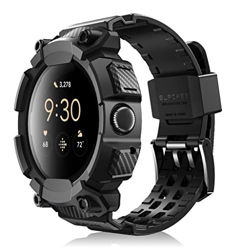 SUPCASE Unicorn Beetle Pro Series Case for Google Pixel Watch/Pixel Watch 2 41mm (2022/2023), Rugged Protective Case with Strap Band (Black) product image
