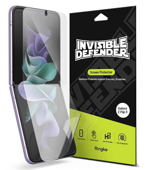 Ringke [2 Pack] Film Screen Protector Compatible with Samsung Galaxy Z Flip 3, Full Coverage HD Clear Protective Film for Z Flip3 5G 2021 product image