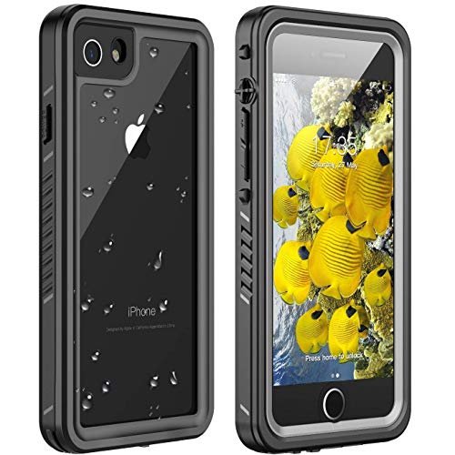 Bestcellcase for iPhone SE 2022/SE 2020/7/8 Case Waterproof Shockproof,Full Body Protective Case with Screen Protector Heavy Duty Cover Phone Case for iPhone SE3 2022/SE 2020/7/8(Blue/Clear) product image