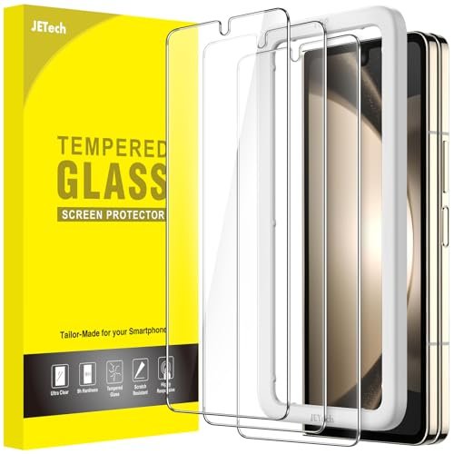 JETech Front Screen Protector for Samsung Galaxy Z Fold 5, 3-Pack | 9H Tempered Glass, HD Clear, Anti-Scratch, Easy Installation Tool product image