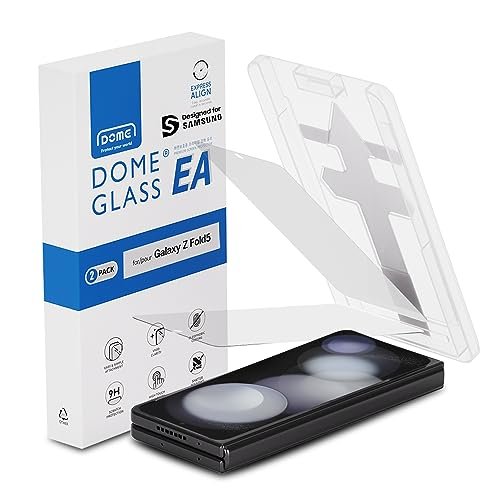 Whitestone 2PACK EA GLASS Screen Protector for Galaxy Z Fold 5 2023, Full Coverage Tempered Glass Shield [Easy Alignment] product image