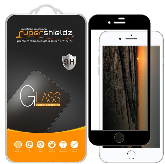 Supershieldz (2 Pack) Designed for Apple iPhone 8 Plus and iPhone 7 Plus Tempered Glass Screen Protector, Anti Scratch, Bubble Free product image