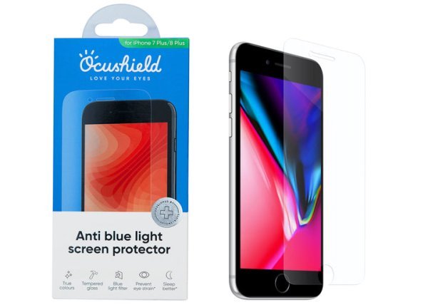 Ocushield Anti Blue Light Tempered Glass Screen Protector Compatible with iPhone 7 Plus and iPhone 8 Plus product image