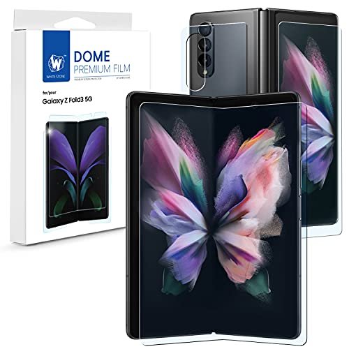 Whitestone Dome [1SET 3PCS] for Galaxy Z Fold 3 Premium Film Screen Protector Anti-Shock,HD Clear,Self Healing EPU Film for Galaxy Z Fold 3 product image
