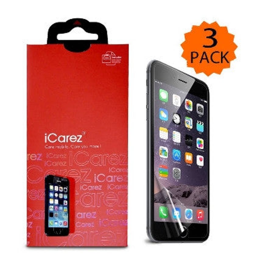 iCarez HD Clear Screen Protector for iPhone 6 Plus /6S Plus 5.5-inches, 3-Pack (Not Glass) product image