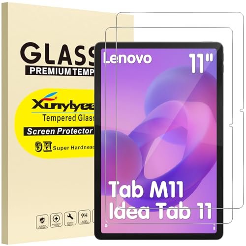 XunyLyee 2-Pack Screen Protector for Lenovo Tab M11 11-inch (2024) Tempered Glass Film, 9H Hardness, HD Clear product image