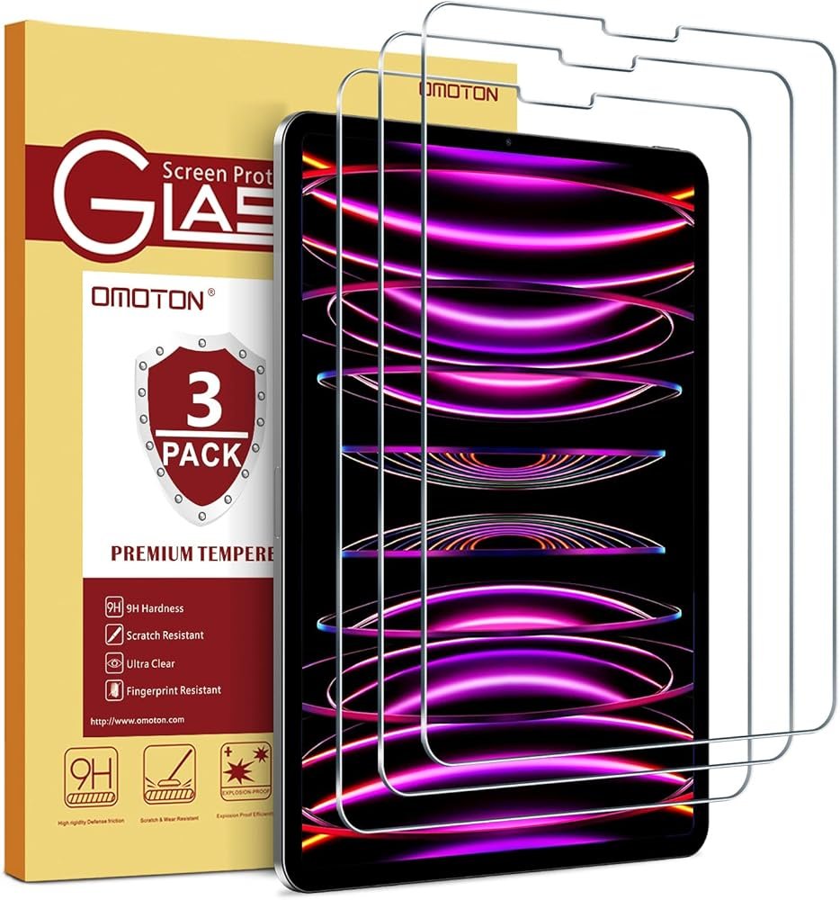 OMOTON [3 Pack] Screen Protector for iPad Mini 6/7 (6th/7th Generation) 8.3 Inch, Tempered Glass product image
