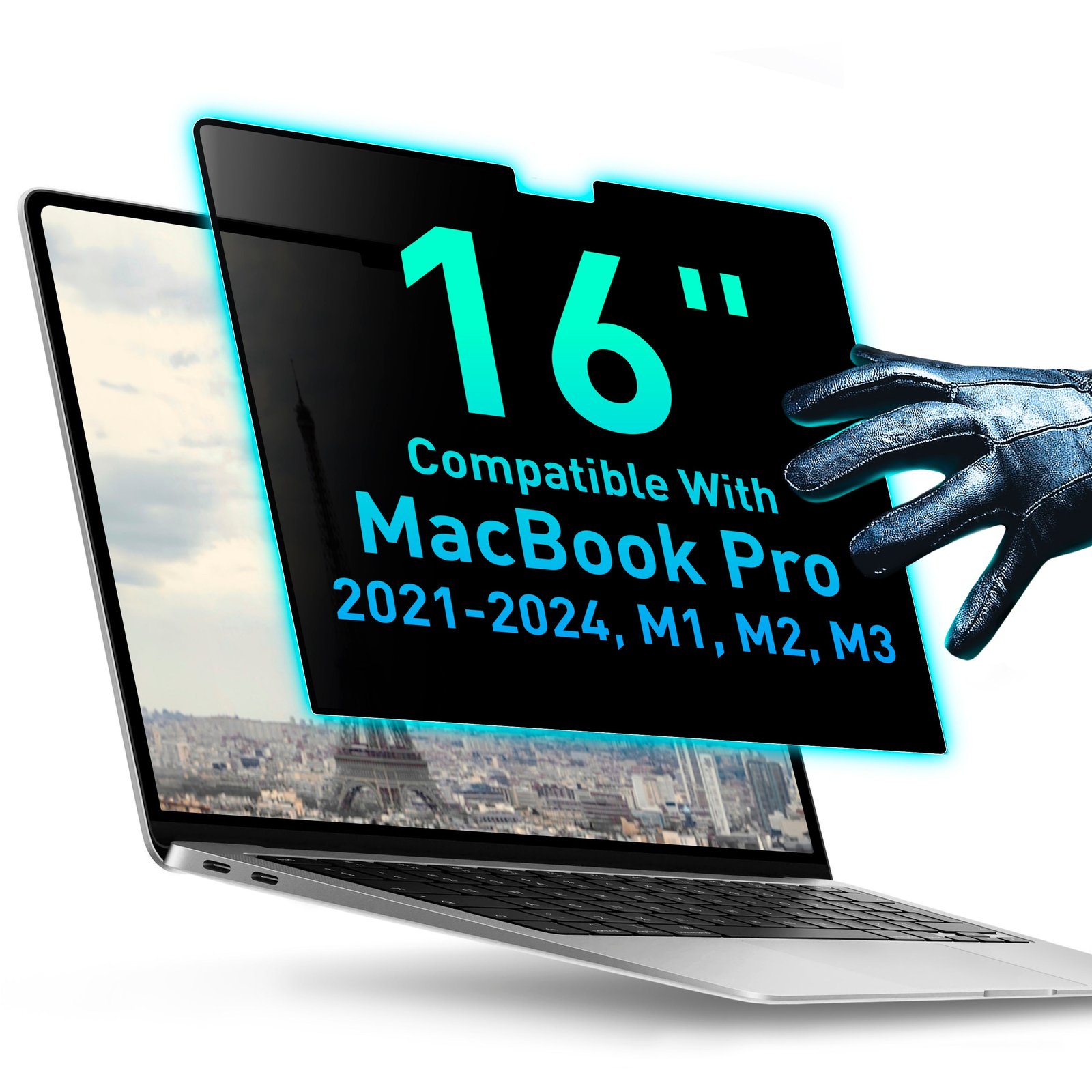 VINTEZ Magnetic Screen Protector for MacBook Pro 16 inch (2021-2024) product image