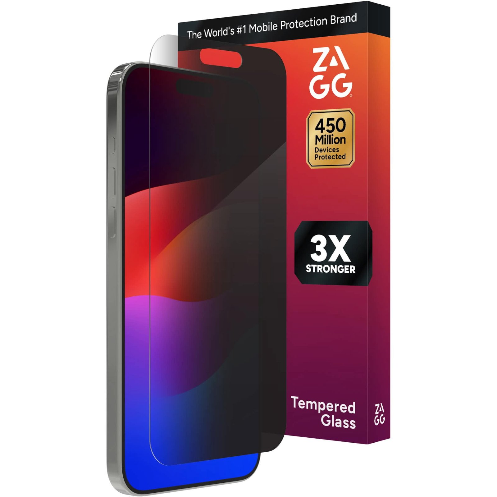 ZAGG InvisibleShield Glass Elite Privacy 360 iPhone 15 Pro Max Screen Protector – 5X Stronger, 4-Way Privacy Filter, Scratch & Smudge-Resistant Surface, Easy Install product image