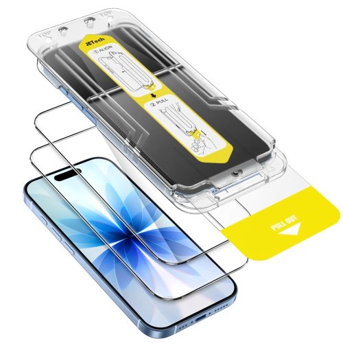 JETech Screen Protector for iPhone 17 Pro 6.3-Inch, Tempered Glass Film with Easy Installation Tool, 9H Hardness, Case-Friendly (3-Pack) product image